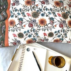 Vintage Flowers 100% Organic Cotton Pillowcover